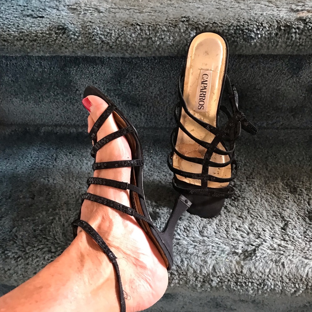 Caparros black dressy sandal size 8.5